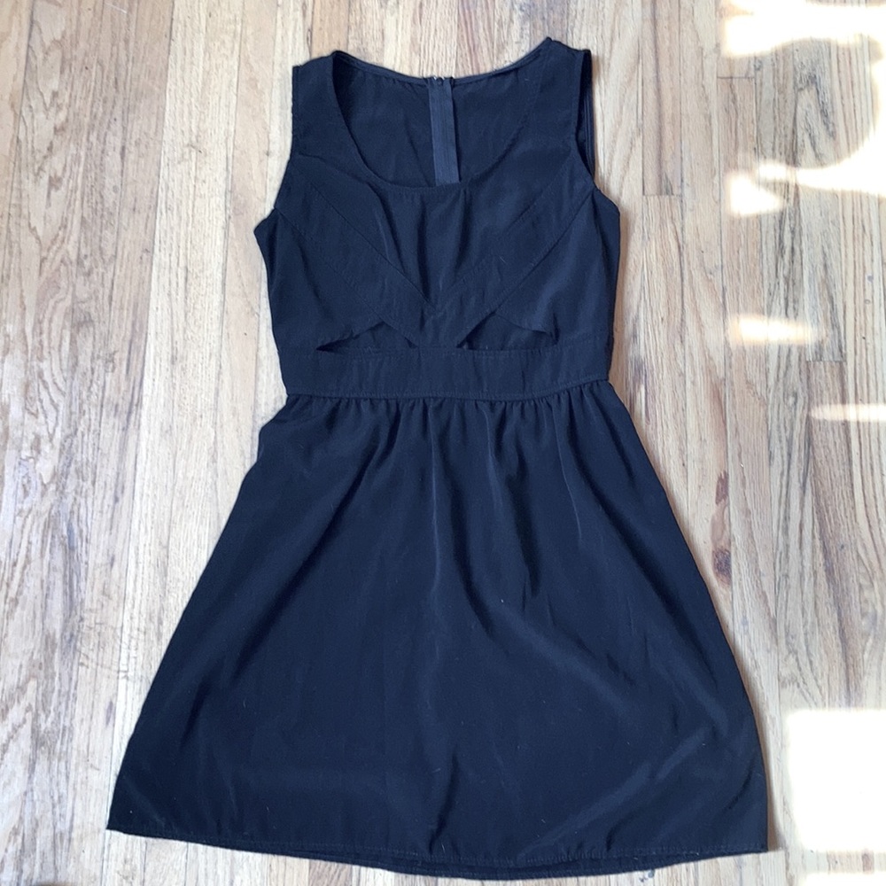 Black cut outs dress. Size S